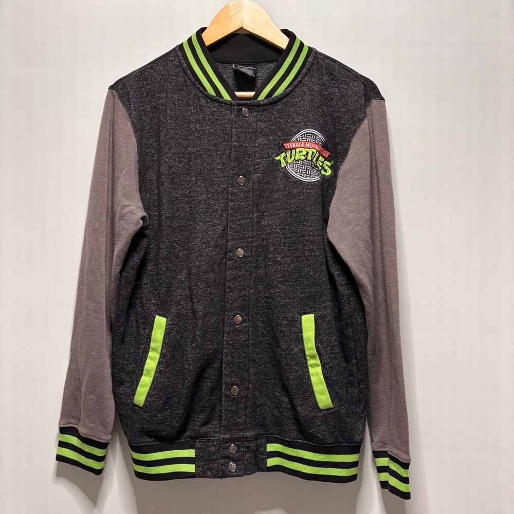 Nickelodeon Teenage Mutant Ninja Turtles Varsity Bomber Jacket EUC 2015 Size S